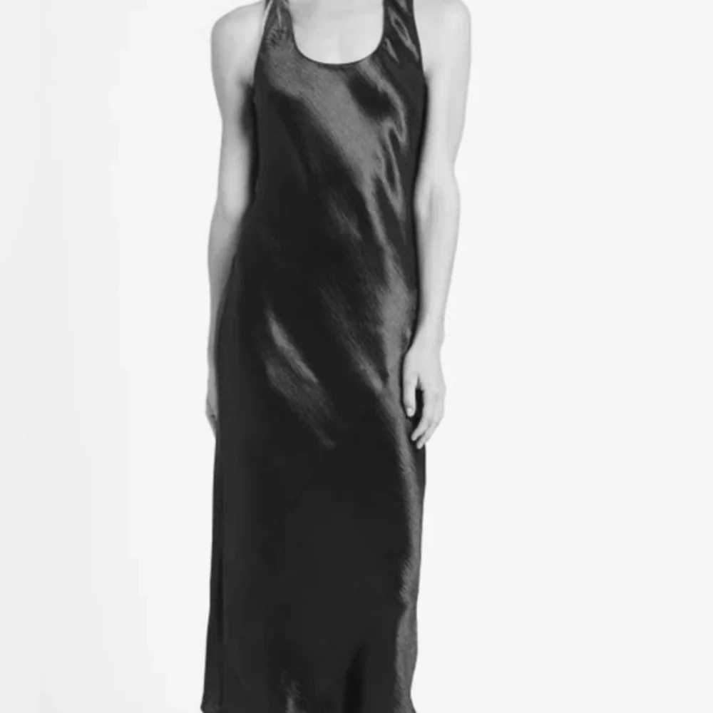 NWT!!!👠Bias Cut Midi Satin Dress - Black👠 - Picture 6 of 16